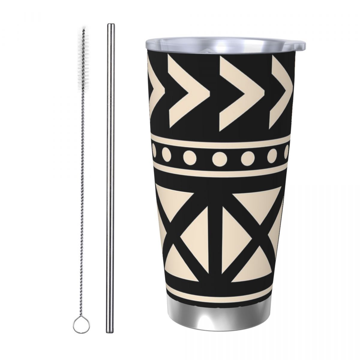 African Mud Cloth Black And Wh - Tumbler 20Oz White 评论和价格