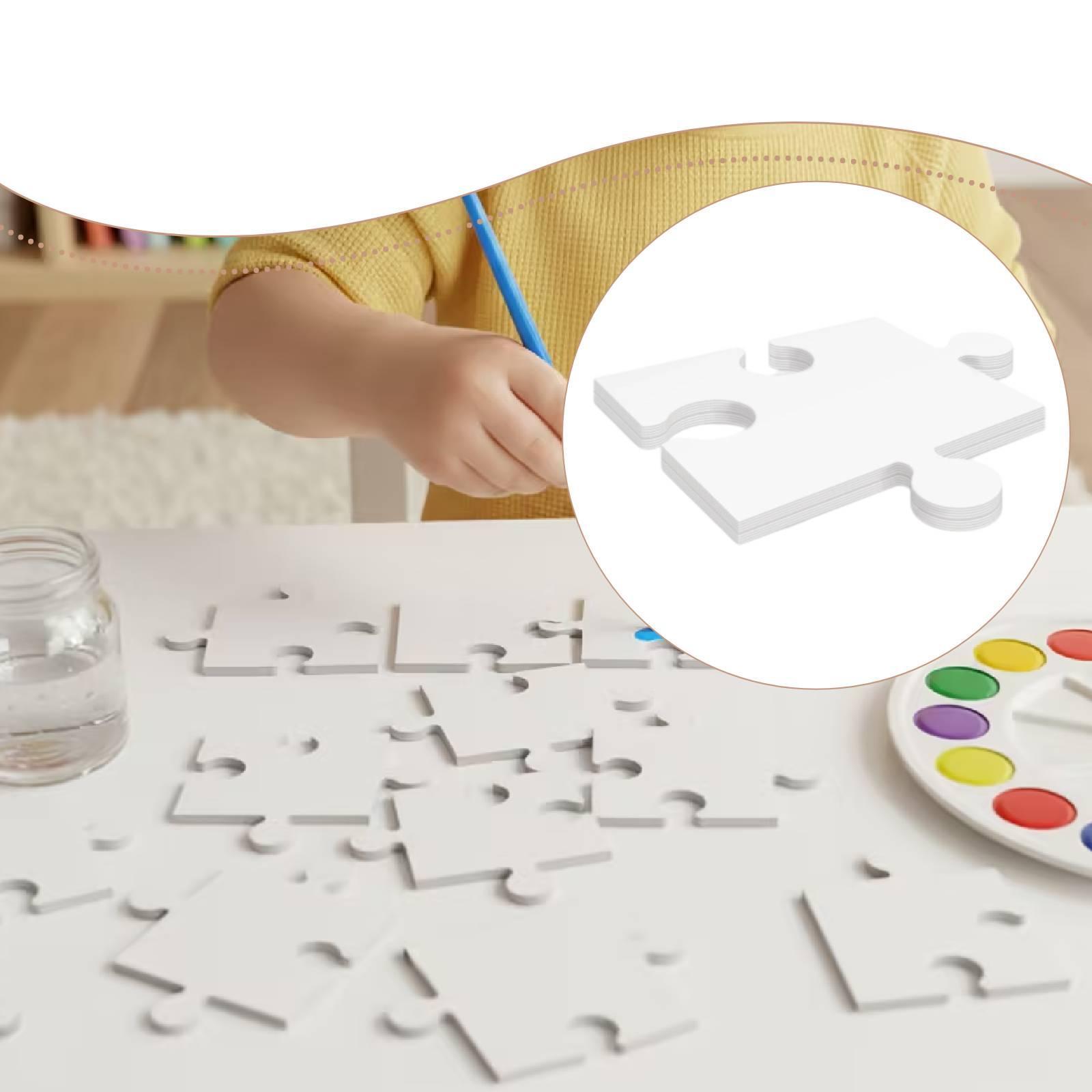 24x White Cardboard Blank Jigs - Puzzle Blank White 评论和价格