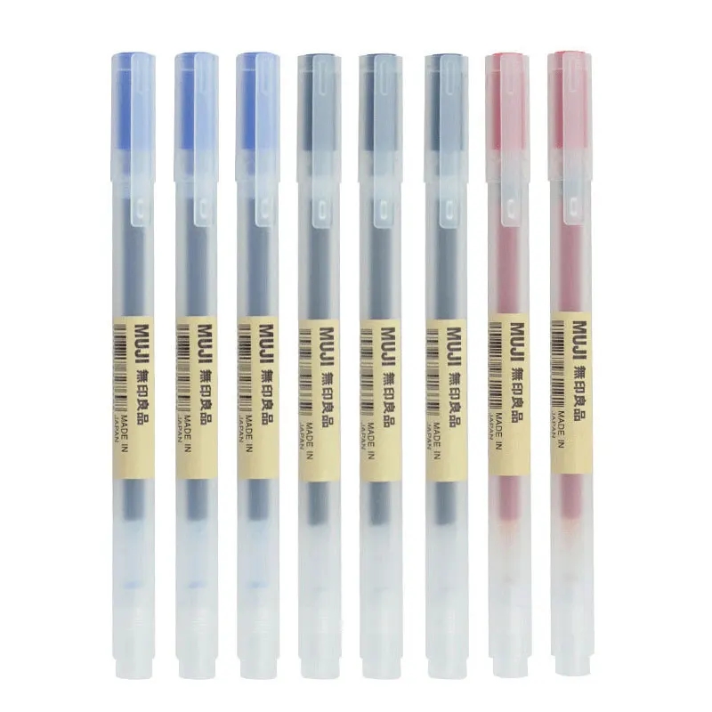 3-6Pcs Kawaii Gel Pen Black/Re - Muji Stationery Gel Pen 评论和价格