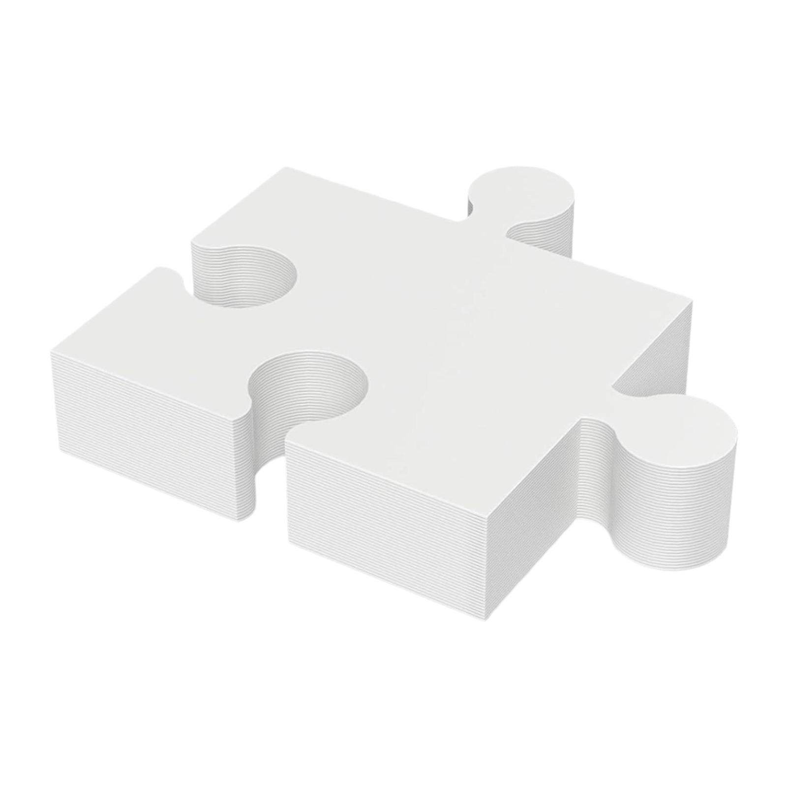 DIY White Puzzle Pieces Blank  - Puzzle Blank White 评论和价格