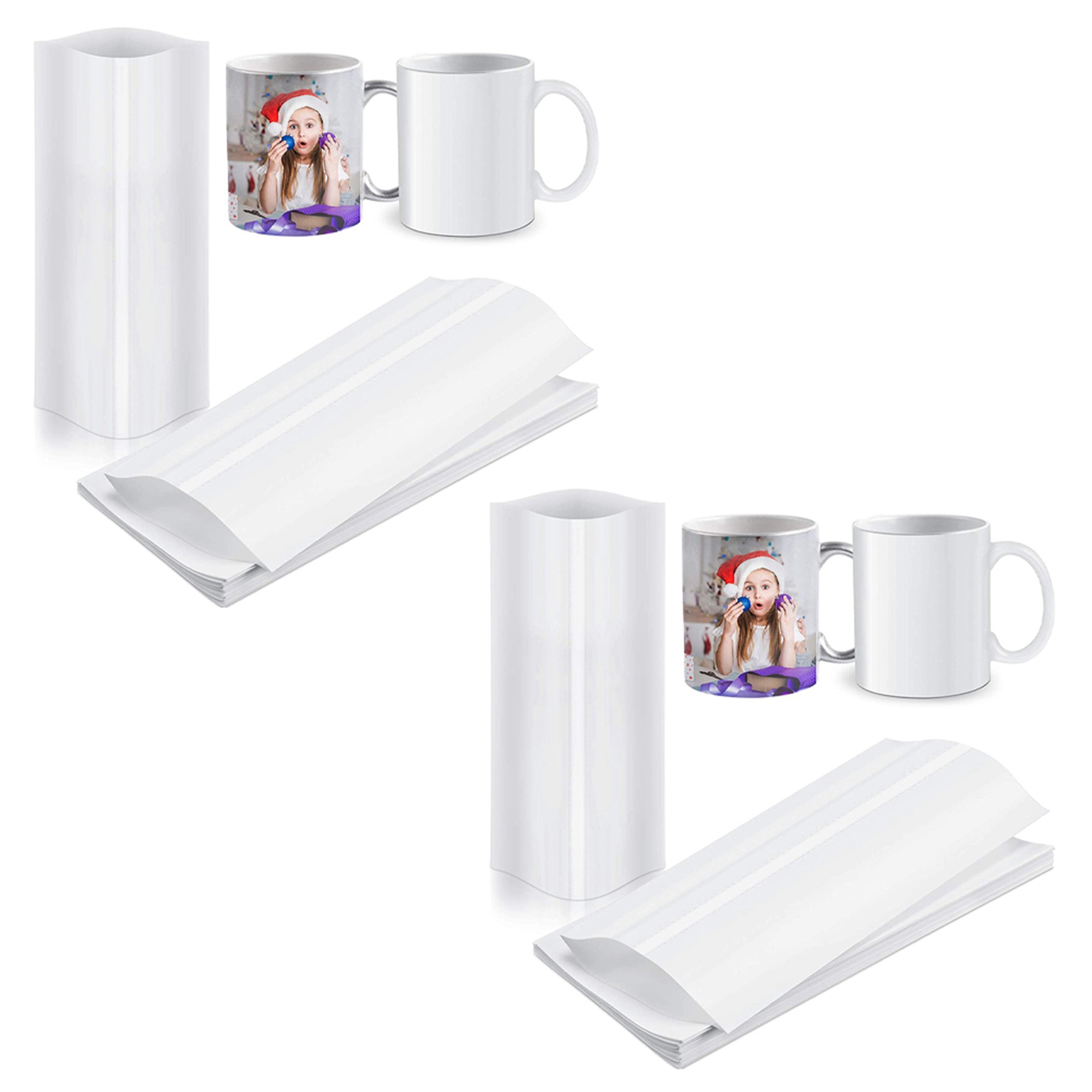 A74E-140Pcs Sublimation Shrink - Sublimation Mug White 评论和价格