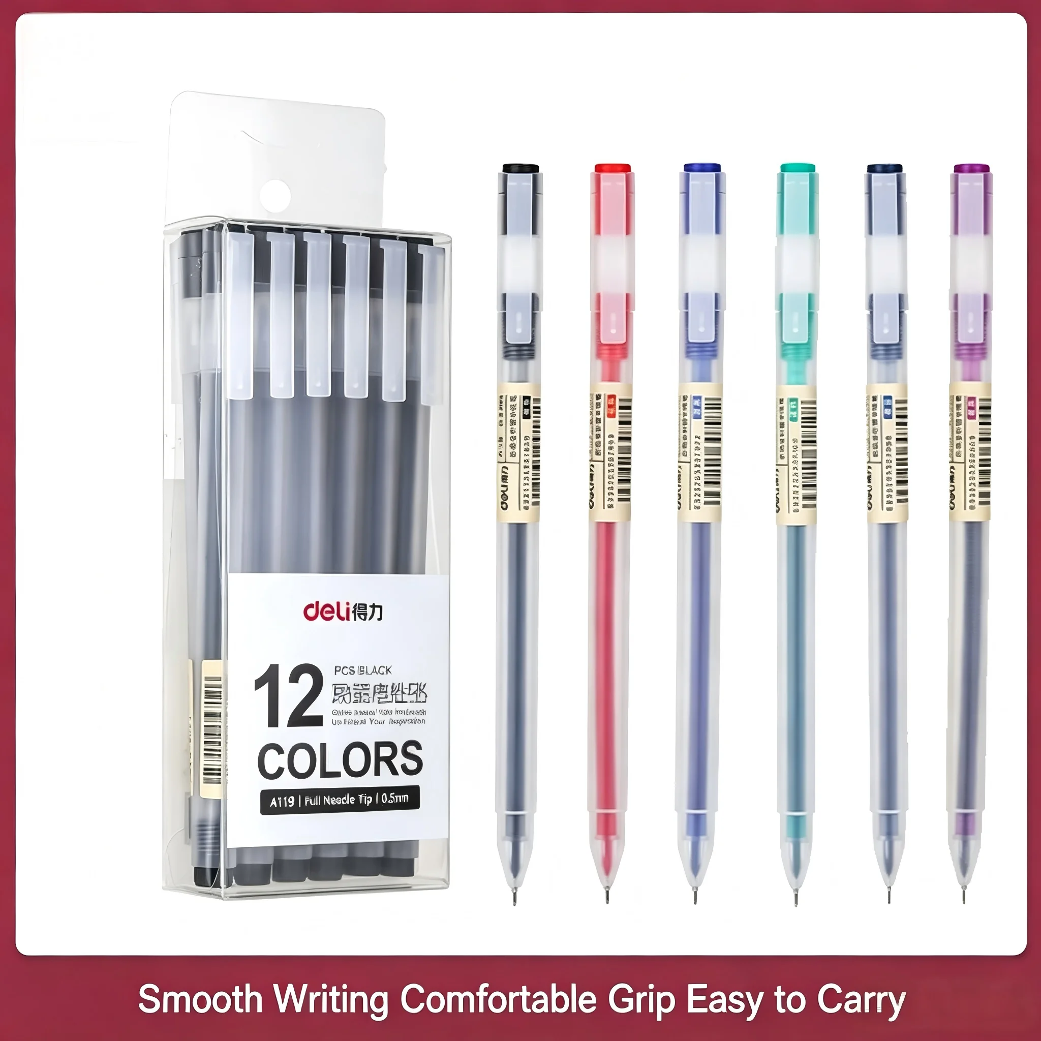 A119 Black Gel Pens 0.5mm Full - Muji Stationery Gel Pen 评论和价格