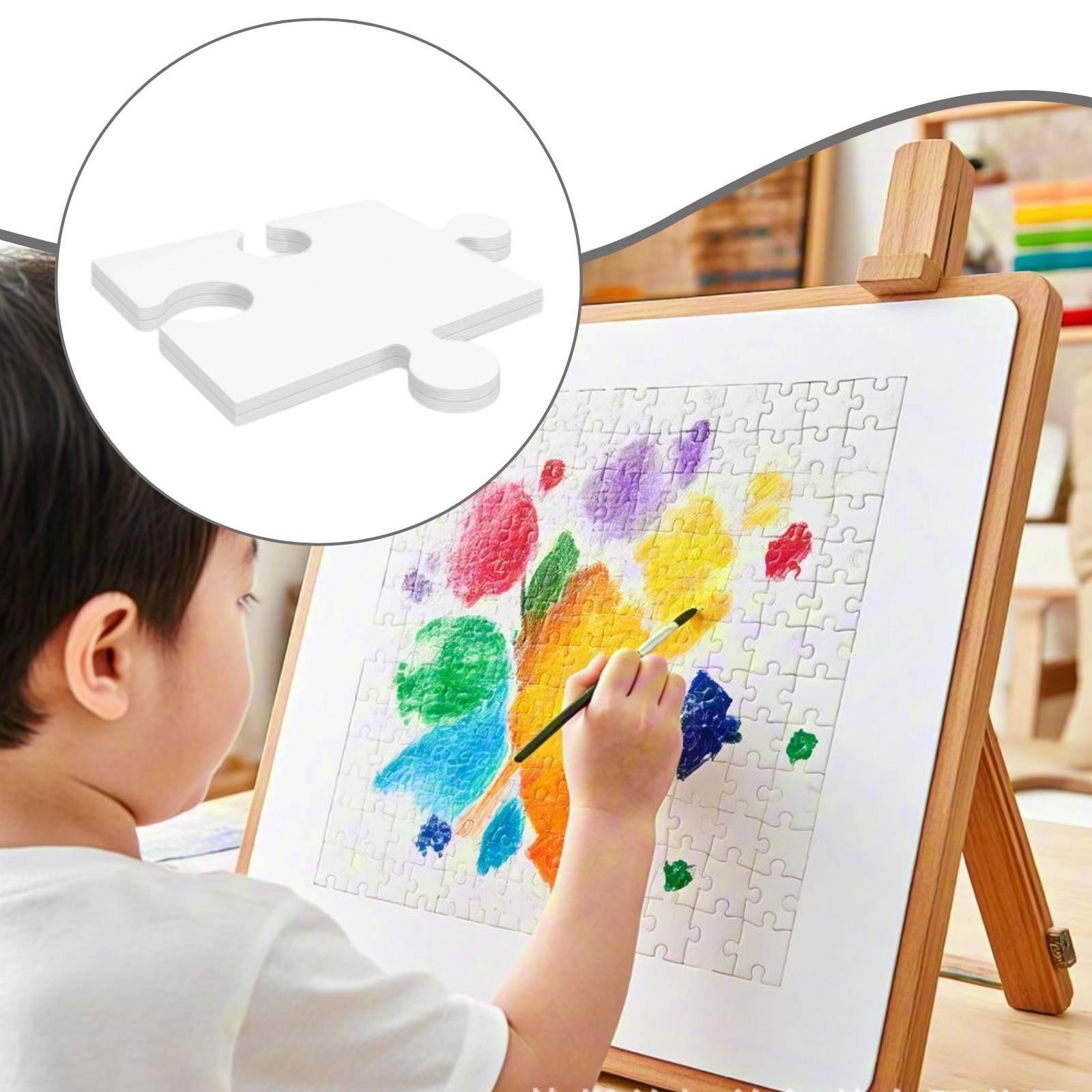 24x White Cardboard Blank Jigs - Puzzle Blank White 评论和价格