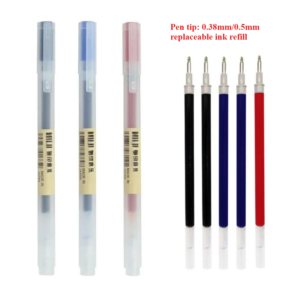 0.38/0.5mm Ink Refills Rod Han - Muji Stationery Gel Pen 评论和价格